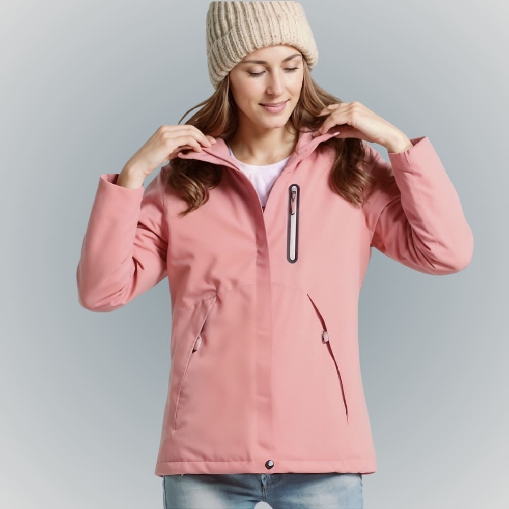 Veste chauffante femme rose